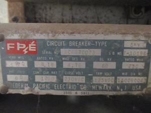 Federal Pacific Electric / American / FPE DST- 5 150 Electrically Operated (EO), Draw-Out Federal Pacific Electric / American / FPE DST- 5 150 Electrically Operated (EO), Draw-Out